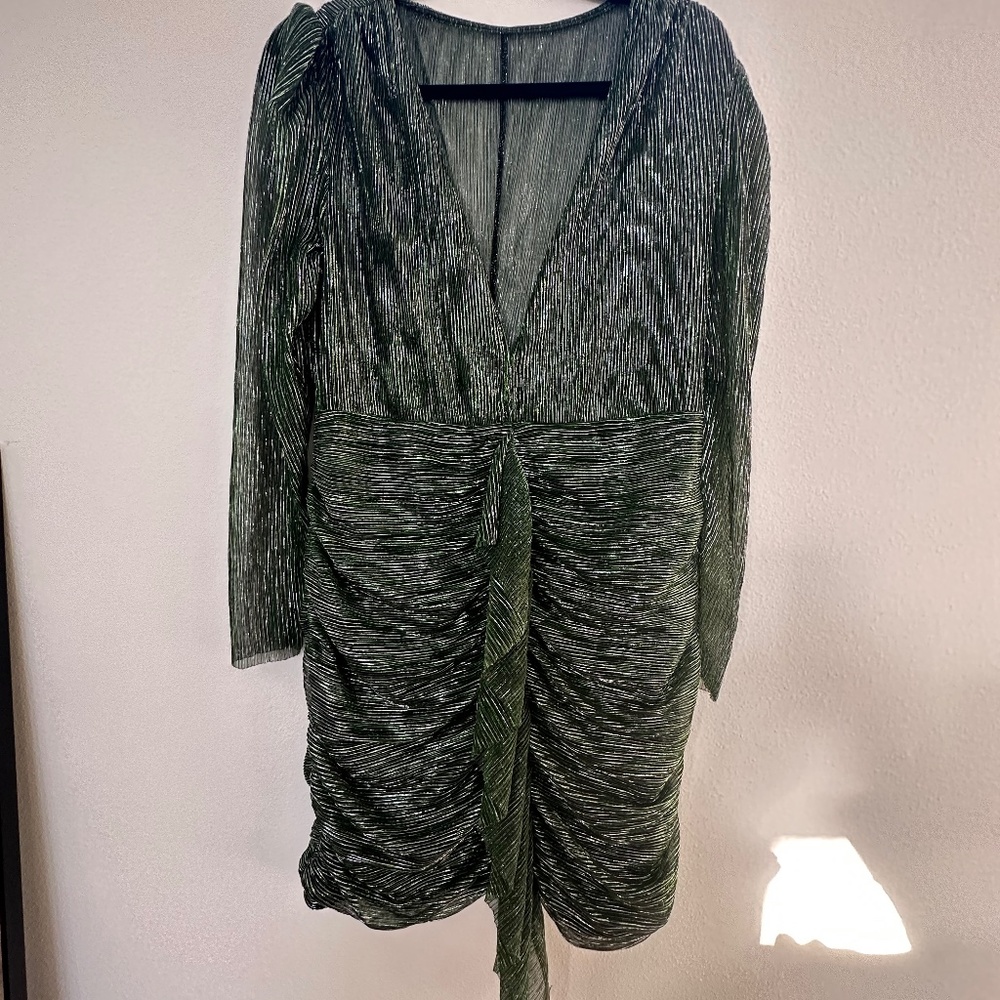 Hello Molly Green Sparkle Dress